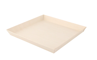 210SAMBQ2323 SQ TRAY 9X9X1 COMP WOOD MICROWAVABLE   25/CS