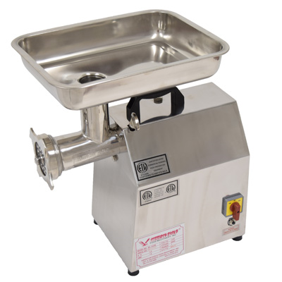 AEG22N MEAT GRINDER #12  W / SS PAN, KNIFE & 2PLATES 1.5HP 115V