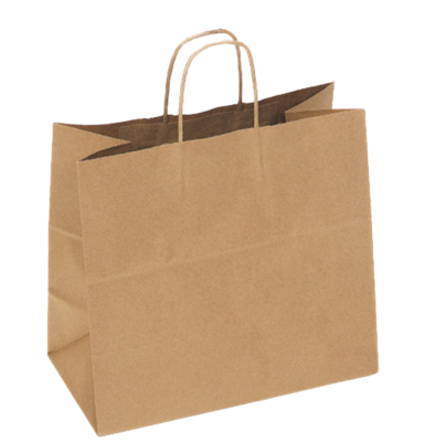BAG12712BR SHOPPING BAG KRAFT  12X7X12   250/BL