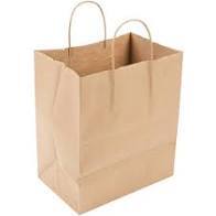 BGSH12915BR SHOPPING BAG KRAFT  12X9X15.75    200/BL