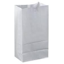 BRP1417 6# PLAIN WHITE WAX PAPER BAG   (1M/CS)