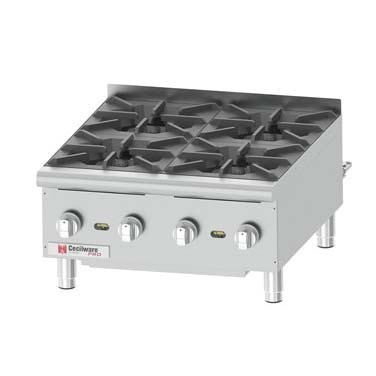 CEC-HPCP424 HOT PLATE 4 OPEN BNRS 24" NGAS 80M BTU