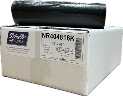 CLNR404816K BLACK LINER HI-DENSITY ROLL (40X48)16 MIC 40-45GAL (250/RL)