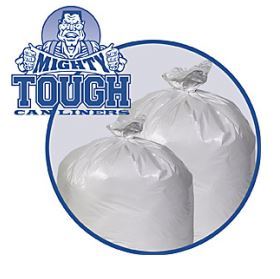 CLPMT483XW CAN LINER 48 GAL/40X46 EXTRA HEAVY WHITE .95MIL  (100/CS)