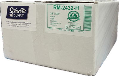 CLRM2432H CAN LINER 12-16 GAL/24X32 XTRA-HVY BLACK .9MIL (500/CS)