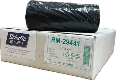 CLRM29441 CAN LINER XTRA-HVY 29X44/1.0MIL HUGGER BAG GRAY (100/CS) 26GAL