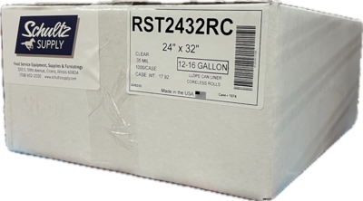 CLRST2432RC CAN LINER 12-16 GAL CLEAR 24X32/.35MIL   (1M/CS)