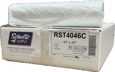 CLRST4046C CAN LINER 40-45GAL/40X46 HEAVY CLEAR .75MIL  (100 /CS)