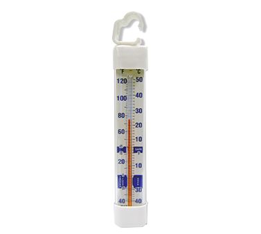 COOPER-330 THERMOMETER REFRIGERATOR/ FREEZER VERTICAL -40/+120 HOOK TUBE GLASS