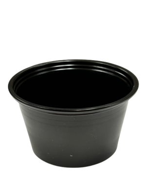 CPC04B SOUFFLE 4 OZ PLASTIC BLACK USES LID CPCL04  25PK/100/CS