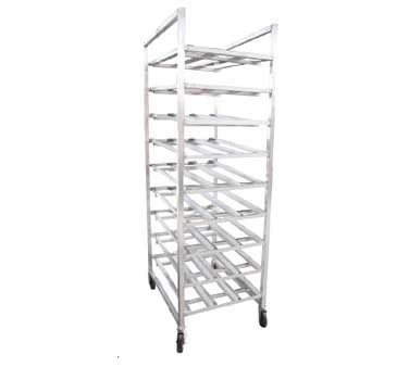 CRF CAN RACK FULLSIZE ALM W/ CASTRS 82"HT(CLOSEOUT)