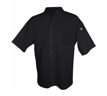 CSBLKSHSL-M COOK SHIRT BLACK SHORT SLEEVE MEDIUM