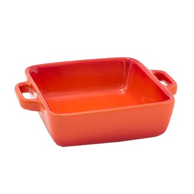 DBO138ORC23 BAKING DISH 14OZ SQUARE ORANGE   12EA