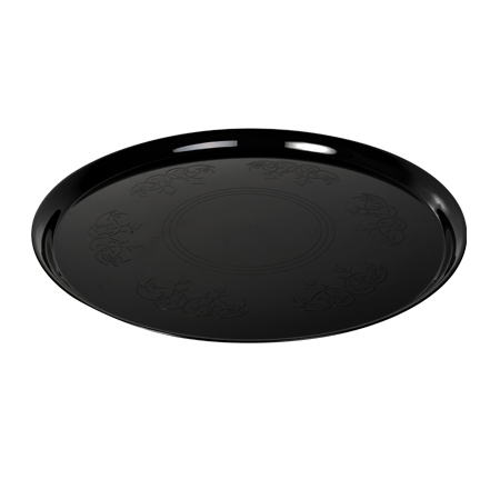 FLS7201BLK 12" HARD PLASTIC BLACK TRAY (25)