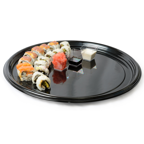 FLS7810TF 18" ROUND BLACK CATER TRAY (25/CS)