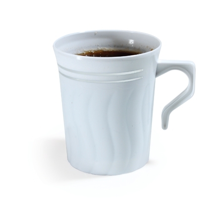 FLSM8WHSV 8OZ MUG SILVER/ WHITE (120/CS)