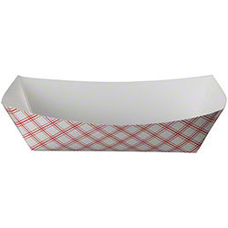 FT250RW FOOD TRAY 2 1/2 # RED/WHITE  (500/CS)