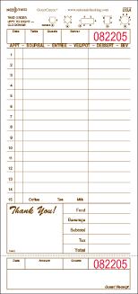 GA-T4932 SINGLE CARDBOARD GUEST CHECK 4X9 TAN   (2M/CS)