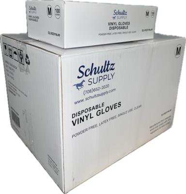 GLV02VYN-PF GLOVE VINYL POWDER FREE MEDIUM  10BX/CS