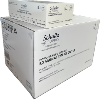 GLV03NITBKPF NITRILE GLOVE LARGE BLK/PF  (1M)  6MIL