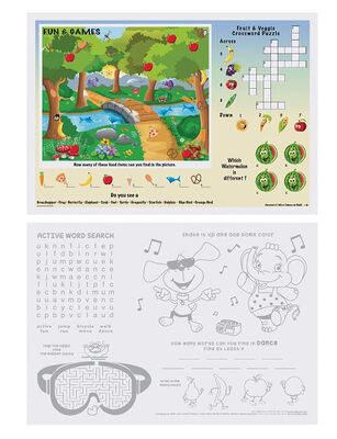 HM310693 KIDS PLACEMAT, FUN GAME THEME 1M/CS