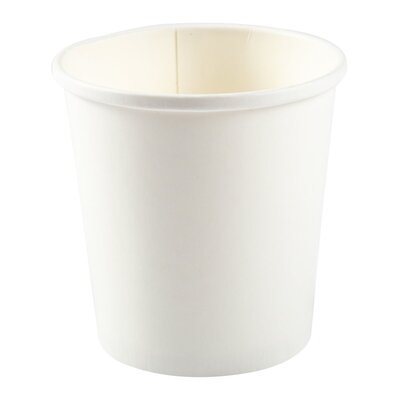 IPFOODCON16SQW 16OZ PAPER FOOD CONTAINER WHITE SQUAT (500)