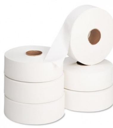 JRT1PLY TOILET TISSUE 1 PLY X 2000' JUMBO JR  (12RL/CS)