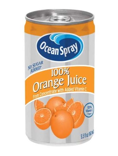 JU7OJ OCEAN SPRAY ORANGE JUICE 7.2OZ CAN   (24EA/CS)