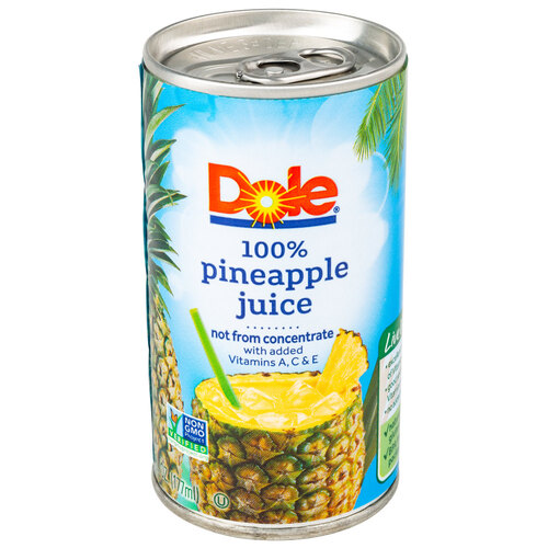 JU6PA DOLE PINEAPPLE JUICE 6OZ    48/CS