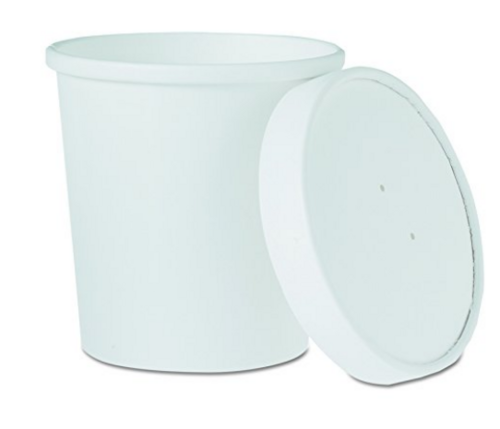 KHB16A2050 SOLO FOOD COMBO WHITE 16OZ VENTED LID  250/CS