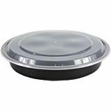 MT0940B 48OZ ROUND BLACK MICROWAVABLE CONTAINER/ LID ( 150 / CS )