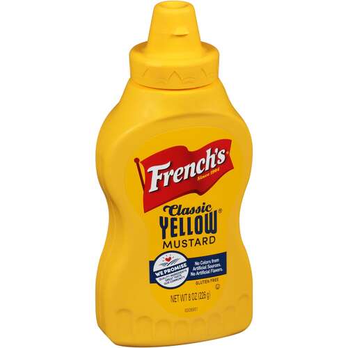 MUST08FSQ12 8OZ FRENCH'S SQUEEZE MUSTARD 12EA/CS