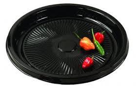 SAB9518 18" ROUND BLACK DEEP CATER TRAY PET PLASTIC (36EA/CS)