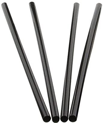 SJU7BLK-10 JUMBO STRAW UNWRAPPED BLACK (10/250) BS510L