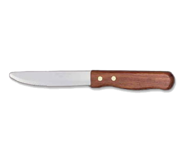 SKW-BARON WOOD HANDLE BEEF BARON STEAK KNIFE ROUND TIP  1DZ/CS