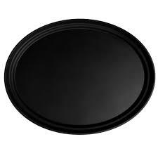 ST27ONSB OVAL TRAY 22X27 CAMTREAD BLACK  6EA/CS