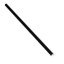 STR-PPRUWBK 7.75" UNWRAPPED PAPER STRAW BLACK   3M/CS (6 BX)