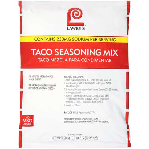 TACOSEALAWRY TACO SEASONING (6-22OZ/CS)