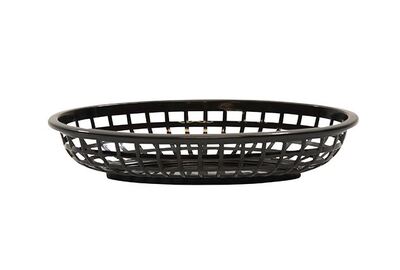 TC1074BK BLACK OVAL BASKET 9.75"X6"X2-1/8   (3DZ/CS)