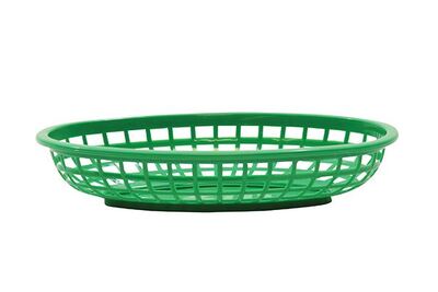 TC1074G BASKET OVAL 9-3/8X6X1-7/8 GREEN (3DZ/CS)