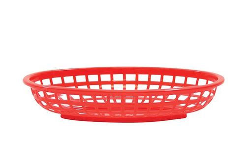 TC1074R RED OVAL BASKET 9 3/8X6X2 1/8 3DZ/CS