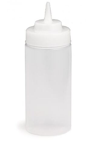 TC11663C SQUEEZE BOTTLE 16OZ WIDE MOUTH CLEAR (2DZ/CS) CONE TIP