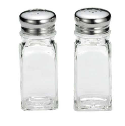 TC154 2OZ SQUARE BOTTOM MUSHROOM TOP SALT/ PEPPER SHAKER (2DZ/CS)