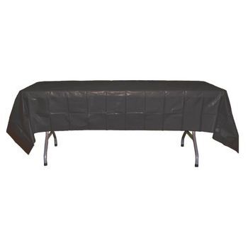 TABLECOVER PLASTIC 54X108 BLACK   PK:24