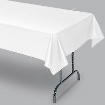 TABLE COVER PLASTIC 54X108 WHITE   24EA/CS