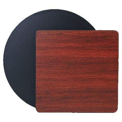 TTBM2424 TABLE TOP 24X24 BLACK/ MAHOGANY PK:1