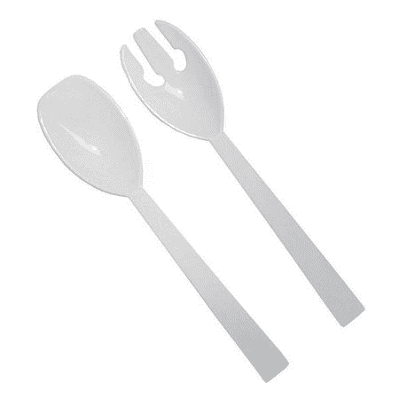 W95FS SPOON/FORK COMBO WHITE PLASTIC   (144 SET/CS)