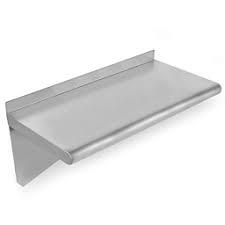 WS1436SS WALL SHELF 14 X 36 SS SOLID W/1.5" REAR RISER