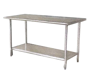 WTSS2424GS WORKTABLE 24X24 SS TOP GALV LEGS & UNDERSHELF