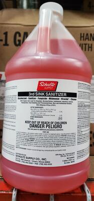 N644G4 SCHULTZ 3RD SINK SANITIZER (4GAL/CS) QUAT-AMMONIUM DISINFECTANT